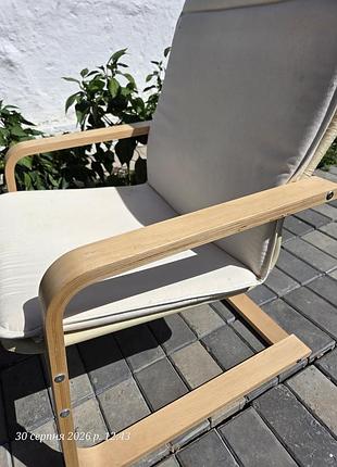 Кріслo 1 шт ikea pello holmby 500.784.64 незабарвлений