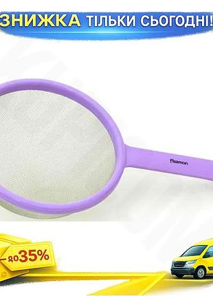 Ku сито fissman из universal fit нержавеющей стали 8,5 см для кухни мелкое ситечко с ручкой и ободком uni2l_k