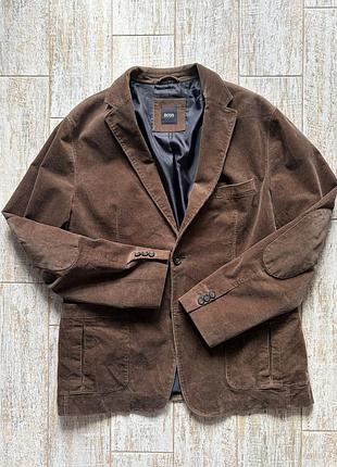 Вельветовий піджак boss hugo boss (millno-w) — розмір 54 (xl) / шоколад