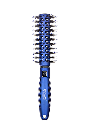 Щітка-брашинг для волосся кругла продувная salon professional 9512 g, синя
