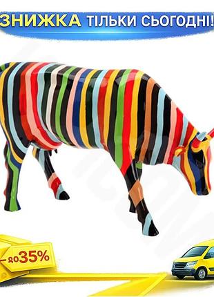 Ku статуэтка корова striped universal fit cow parade полирезин для интерьера коллекционная фигурка для uni2l_k