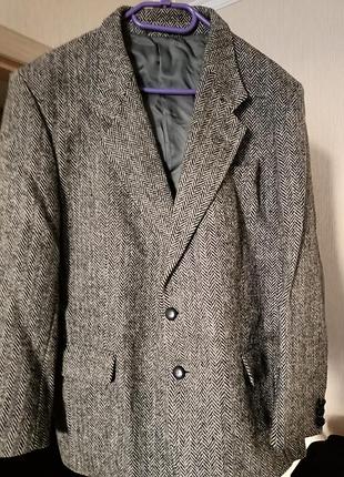 Пиджак из шерсти harris tweed
