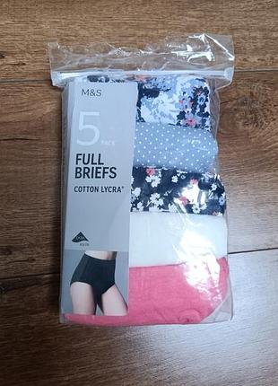 Набор женских хлопковых трусиков marks &amp; spencer.