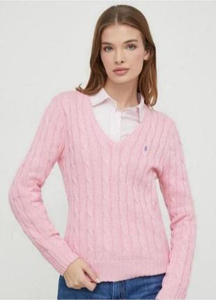Хлопковый джемпер в косы ralph lauren 2
