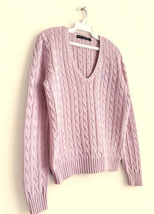 Хлопковый джемпер в косы ralph lauren 4