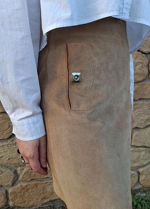 Замшевая юбка от reiss. 4