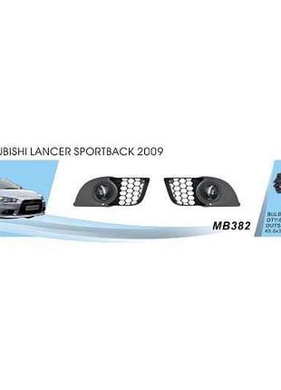 Фары доп.модель mitsubishi lancer sportback 2008-15/mb-382/h11-12v55w/эл.проводка