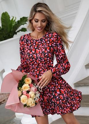 1+1=3❤️ симпатичная сукэнка в сердечки от shein