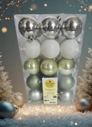 Набор пластиковых новогодних шаров «xmas baubles».