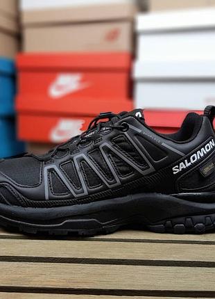 Зимние утепленные мужские кроссовки salomon xa pro 3d amphib gore-tex quicance termo black white саломон черного с белым цветов термо