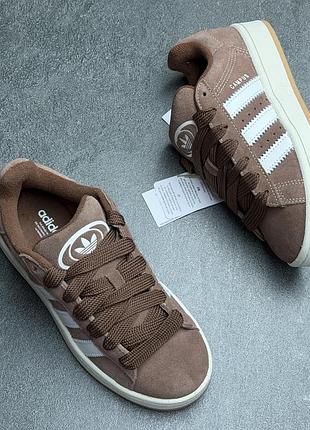 Коричневі кросівки стильні adidas campus js2760