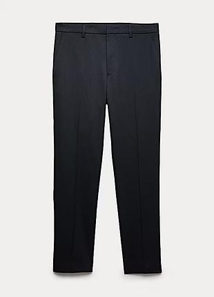 Трохи укорочені темно-сині штани marks&spencer