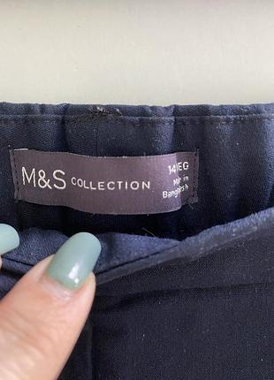 Трохи укорочені темно-сині штани marks&spencer 5