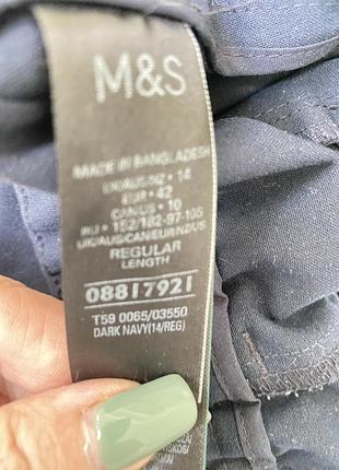 Трохи укорочені темно-сині штани marks&spencer 10