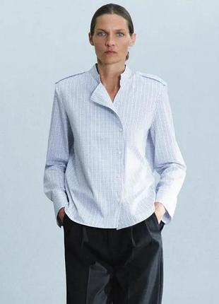 Рубашка zw collection в клетку с подплечниками