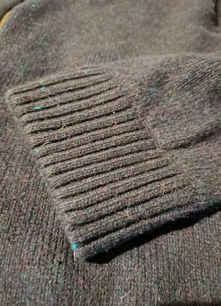 Стильная темно-синяя теплая кофта на молнии m&amp;s (wool стрижка) 7