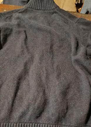 Стильная темно-синяя теплая кофта на молнии m&amp;s (wool стрижка) 3