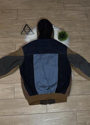 Куртка carhartt detroit jacket  reworked patchwork jacket vintage work jacket 7