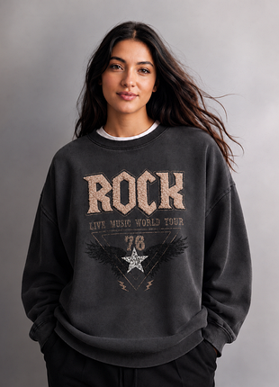 Свитшот в стиле гранж "rock"