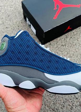 Ботинки jordan 13 retro navy-university blue-flint grey 41-45