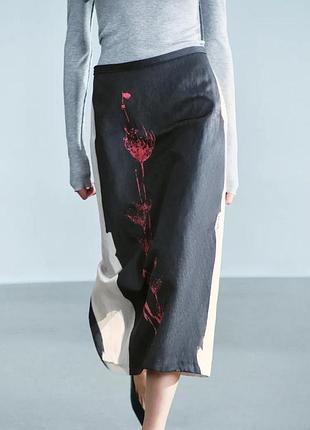 Юбка zw collection средней длины с принтом