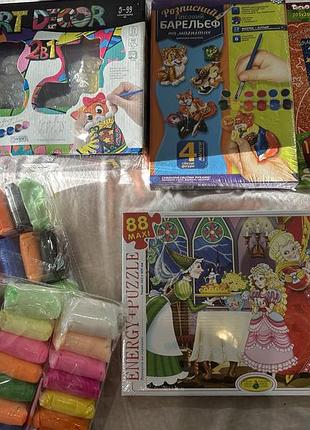 Набір для творчості дитячий danko toys, пластилін, мозаїка, пазл