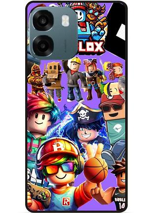 Силіконовий чохол бампер для oppo a6 з малюнком роблокс roblox