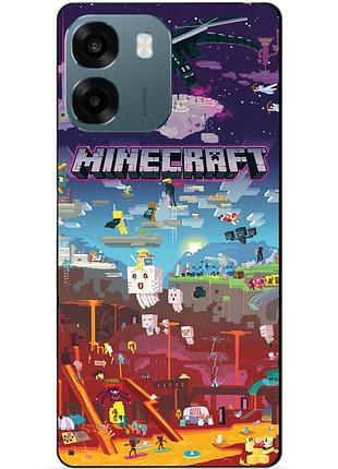 Силіконовий чохол бампер для oppo a6 гра minecraft майнкрафт