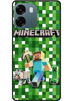 Силіконовий чохол бампер для oppo a6 стів minecraft кріпер майнкрафт