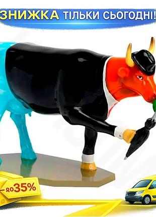 Ku статуэтка корова cow universal fit parad moogritte полистоун для коллекции и интерьера фигурка деко uni2l_k