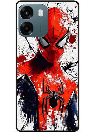 Силиконовый бампер чехол для oppo a6 с рисунком человек паук spider man