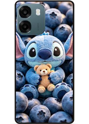 Силиконовый чехол бампер для oppo a6 stitch лило и стич