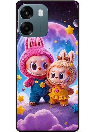 Бампер силиконовый чехол для oppo a6 с картинкой labubu лабубу
