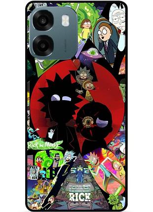 Силіконовий чохол бампер для oppo a6 з малюнком rick and morty рік і морті