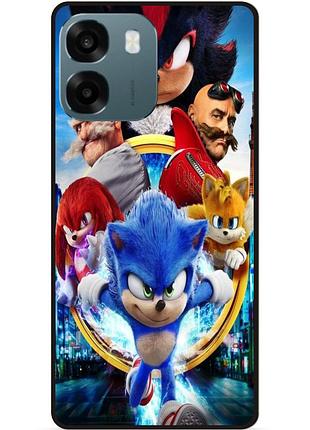 Чехол силиконовый бампер для oppo a6 с картинкой соник sonik