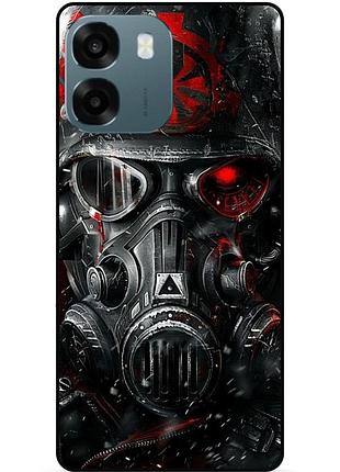 Чехол силиконовый бампер для oppo a6 с рисунком сталкер stalker