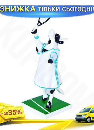 Ku статуэтка корова tennis universal fit cow коллекционная полирезин для интерьера сувенир подарок для uni2l_k