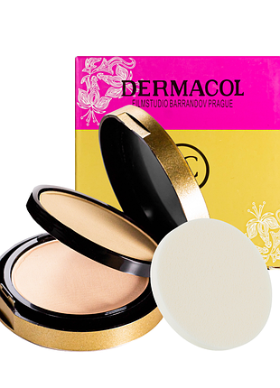 Пудра для обтискання 2 тони dermacol foundation studio fix 2 in1 no 2 бежевий/рожево-бежевий