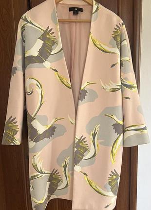 Персиково-рожевий піджак-кімоно, h&m, розмір m-l