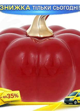 Ku фарфоровая фигурка тыковка universal fit harvest 13х13х10.5см красный глянец с золотом декор для ин uni2l_k