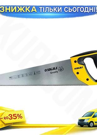 Ножівка по дереву grizzly sigma 400мм для розпилу деревини та пвх з лазерним заточенням 11tpi ku-22