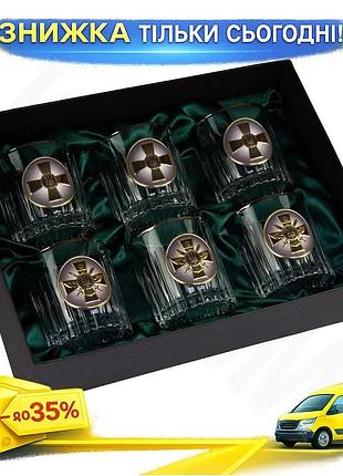 Ku набір келихів для universal fit віскі boss crystal 6 кришталевих келихів 360 мл uni2l_k