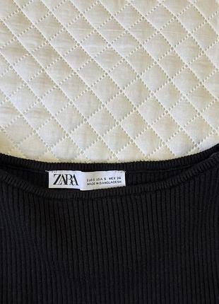 Чорне мідіплаття в рубчик zara 6