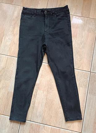 Джинсы женские new look черные зауженные, размер 40 (m/l)