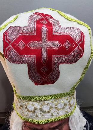 Мітра висока, шапка святого миколая: класика, канон, висота 38 см