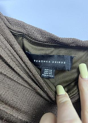 Bershka блискуча міні спідниця з шортами 6