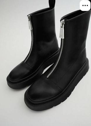 Шкіряні черевики zara