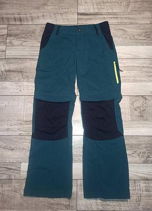 Треккинговые детские брюки-трансформеры quechua mh550 (decathlon) 10-11 лет