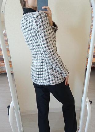 Твидовый пиджак zara 5