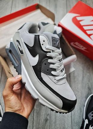 Мужские кроссовки nike air max 90 grey/white